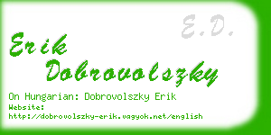erik dobrovolszky business card